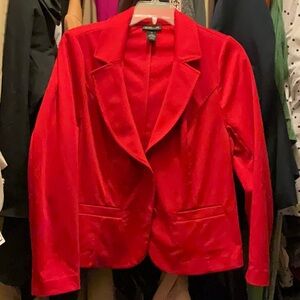 Beautiful crimson red blazer from Lane Bryant